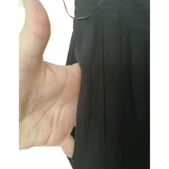 Joe Browns Hit The Beach Wide Leg Elastic Waist Crinkle Pant W/ Pom Poms Size M - Picture 7 of 10